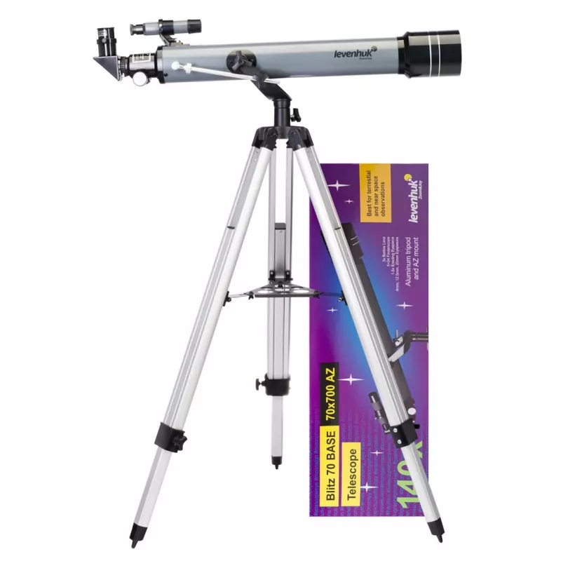 Levenhuk Blitz 70 Base Refraktor 140x Grau
