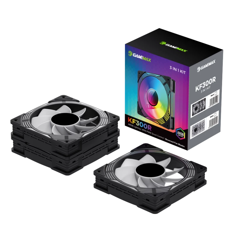 Gamemax | Gehäuselüfter | KF300R BK | Schwarz