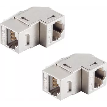 RJ45-Stecker ShiverPeaks BS08-10004-2 CAT 6A abgewinkelt STP, 2er-Pack