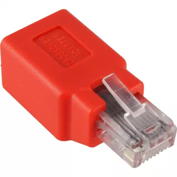 Wentronic Goobay CAT 5e RJ45-Stecker/Kupplung, Crossover - für 100-MHz-Netzwerke (68912)