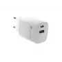 Kabelgebundenes Ladegerät für Mobilgeräte NATEC NUC-2140, 30W, USB-C PD 3.0 + USB-A, Samsung AFC, Weiß