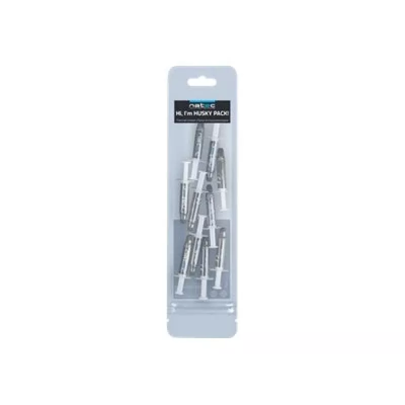 Wärmeleitpaste NATEC Husky Pack NPT-1581, Wärmeleitfähigkeit 4,63 W/m·K, grau, -30–280 °C, 10 Stück