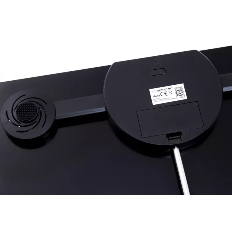 Esperanza EBS016K Personenwaage Elektronische Personenwaage Quadratisch Schwarz