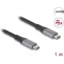 USB-Kabel DeLOCK 81191 USB4 Gen 2x2 1m USB-C Schwarz Grau