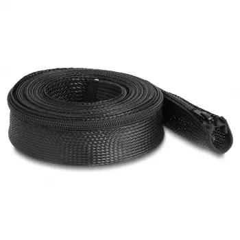DeLOCK Geflechtschlauch 3 m x 50 mm Schwarz Hitzebeständig