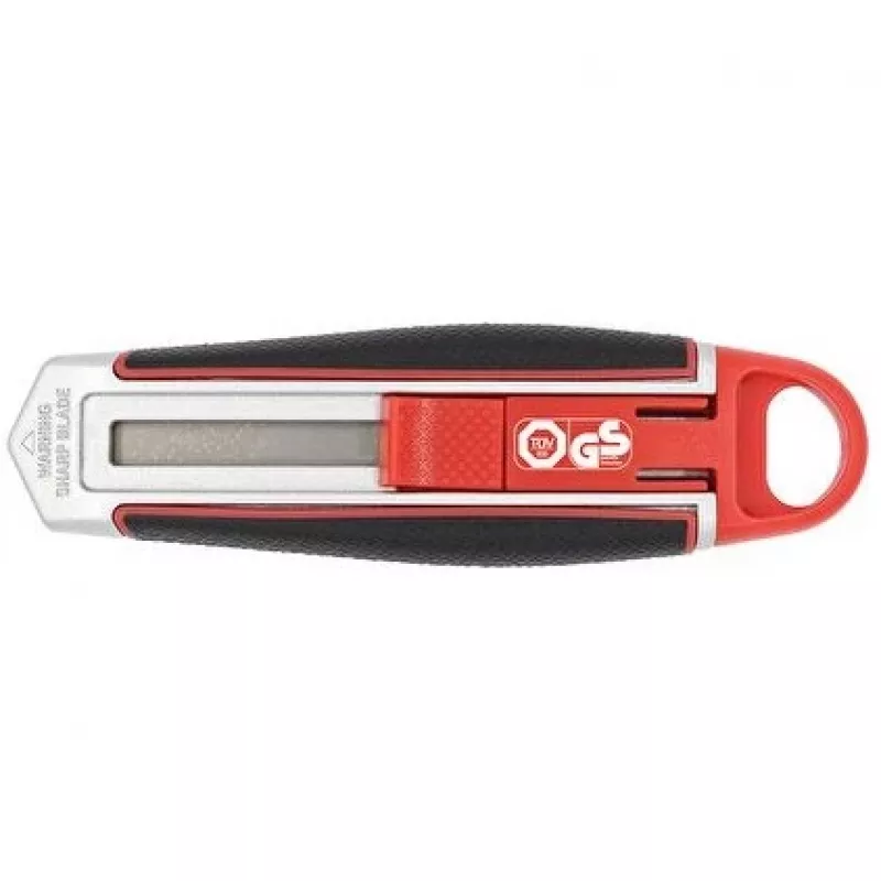 Cuttermesser WEDO 78 830 mit Abbrechklinge, ergonomischer Griff, 1 Stk., schwarz/rot/silber