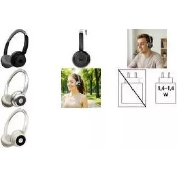 LogiLink BT0072S Over-Ear-Kopfhörer Bluetooth Creme (BT0072S)