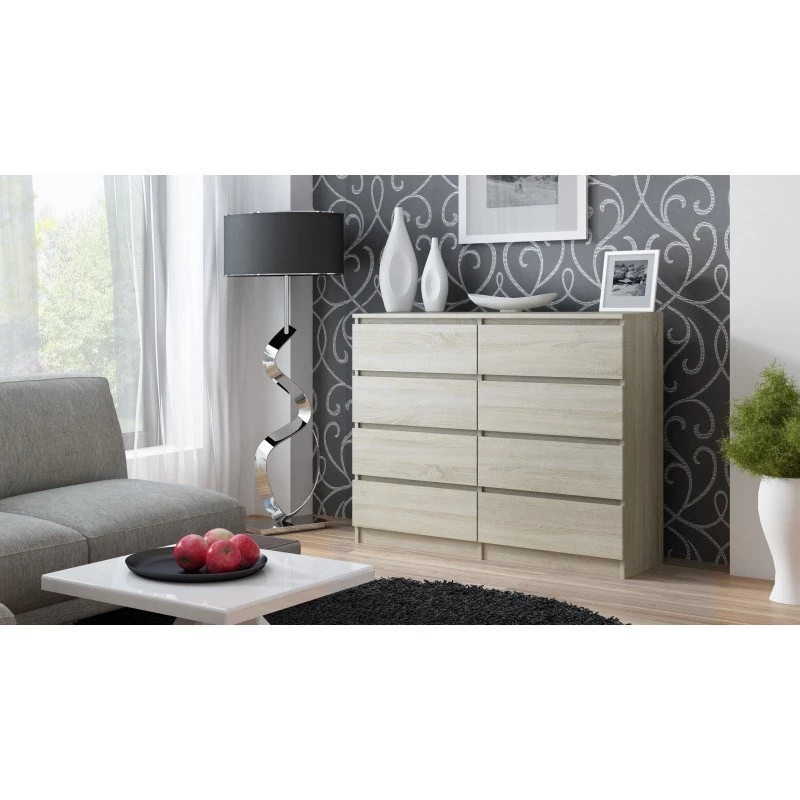 Kommode top e shop Malwa M8 120 cm in Sonoma-Eiche — große Kommode