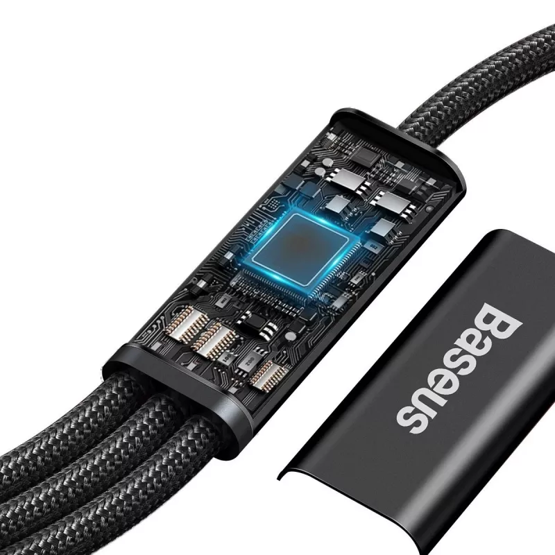 Baseus Rapid 3-in-1 USB-Kabel 1,5 m USB A USB C/Micro USB A/Lightning Schwarz