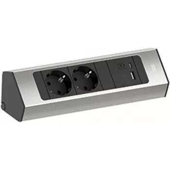 Steckdosenleiste Bachmann CASIA 2 mit 2x CEE7/3-Steckdosen und 1x USB A/C 22W