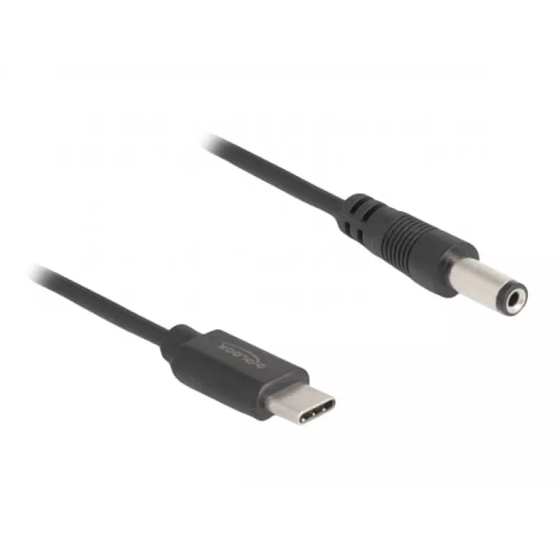 DeLOCK USB-Typ-C-Stromkabel 1 m 5,5 x 2,1 mm Stecker 5 V 1,5 A