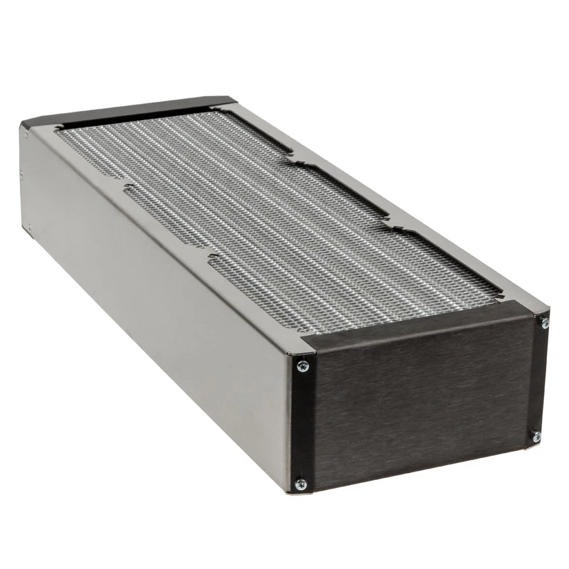 Radiator Aqua-Computer airplex radical 4/360 — Aluminium/Kupfer/Edelstahl, 400×140×73 mm