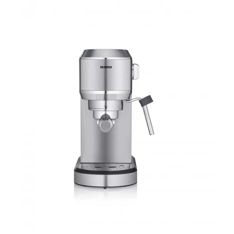 Espressomaschine SEVERIN Newspresa KA 5997 — halbautomatisch, 1 l Wassertank, 1350 W, Kaffeepulver, schwarz/gebürsteter Edelstahl/chrom