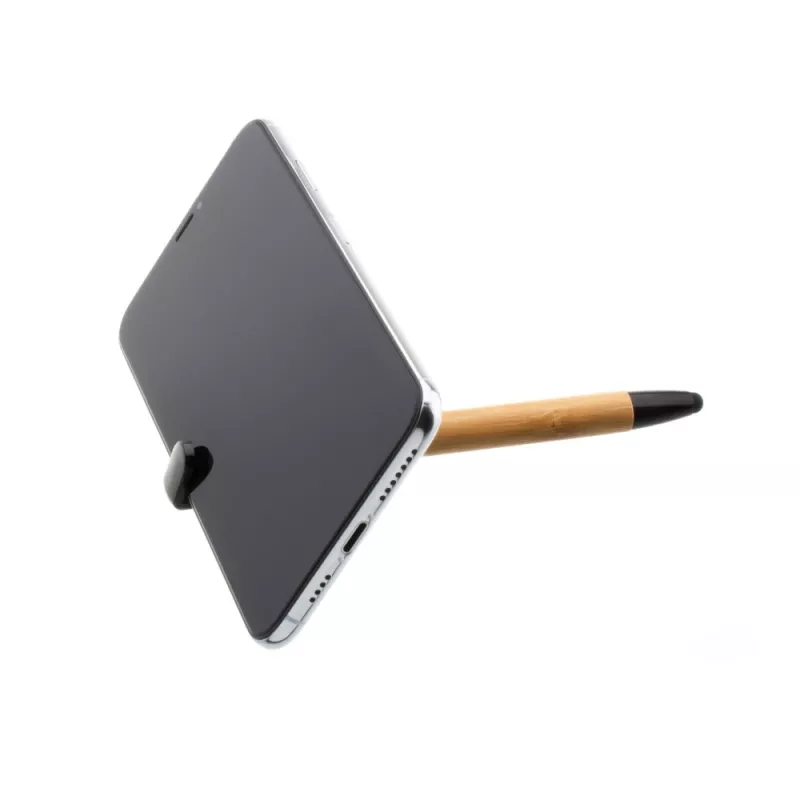 Kugelschreiber mit Stylus und Ständer FIXED FIXPEN-BA Bamboo — 3-in-1 Stift, Touchscreen-Stylus und integrierter Tischständer