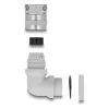 DeLOCK Kabelverschraubung 90° gewinkelt PG21 grau Zugentlastung