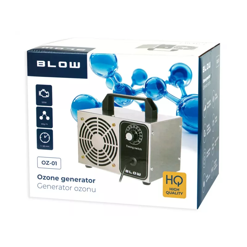 Ozongenerator BLOW oz-01 — 60.000 mg/h Leistung, 120 W Leistung