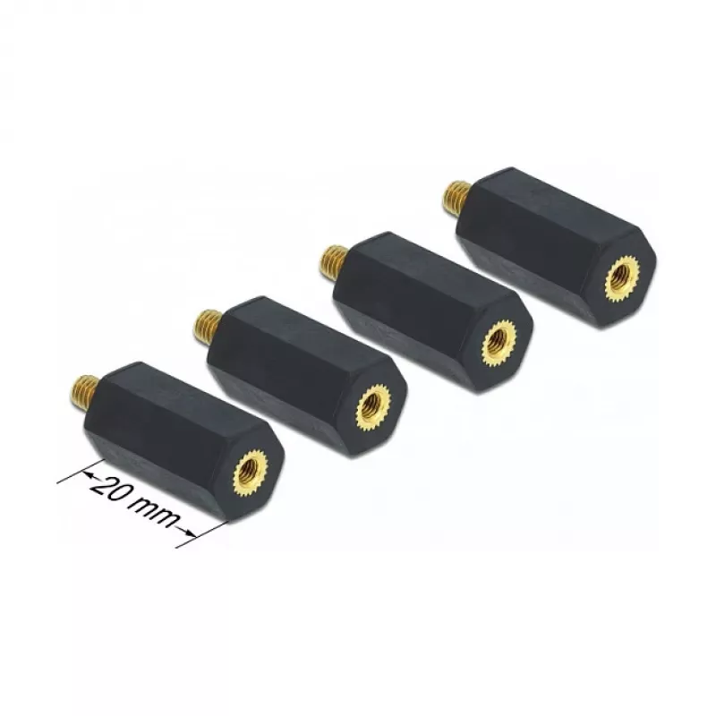 Montageset DeLOCK 60242 Schwarz Kunststoff