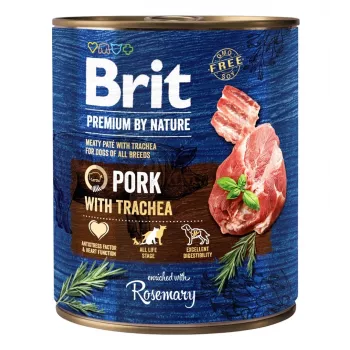 BRIT Premium by Nature Pork with Trachea Nassfutter für Hunde 800 g