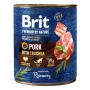 Nassfutter für Hunde Brit Premium by Nature Schwein mit Luftröhre 800 g, ausgewachsene Hunde, Dose, 78% Feuchtigkeit