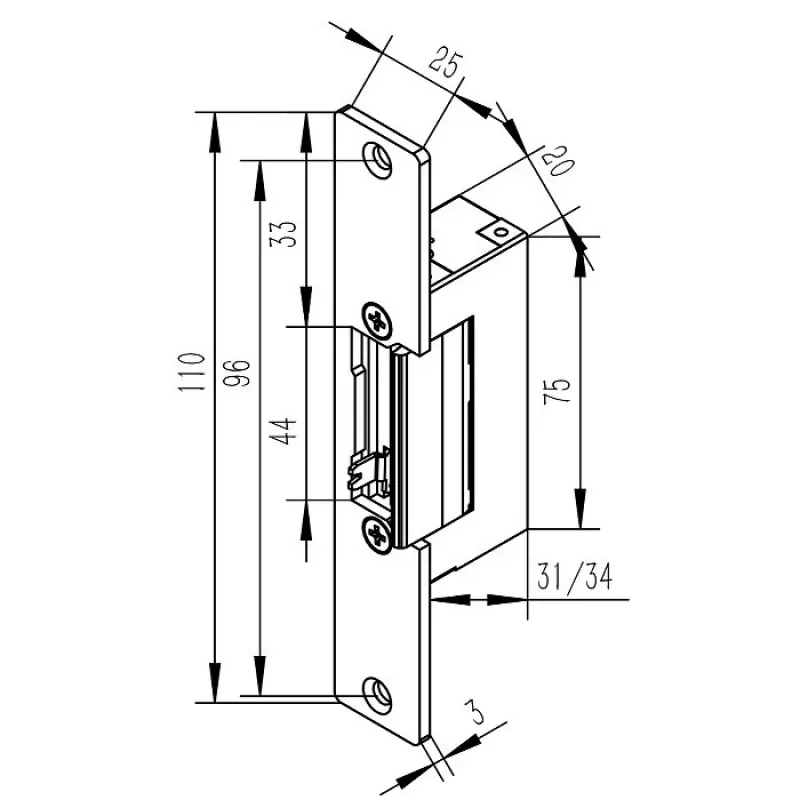 Elektrischer Türöffner mit Speicherfunktion, 600mA, 12V