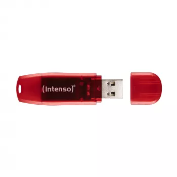 USB flash drive Intenso 128 GB USB Type-A 2.0 Red Transparent