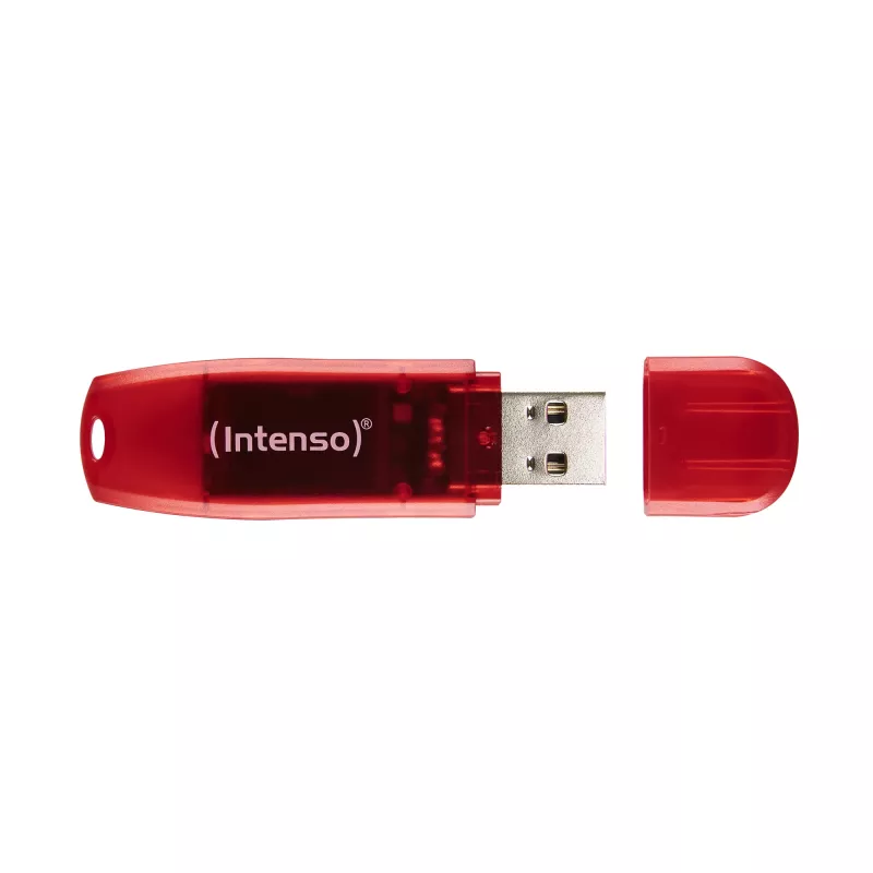 USB flash drive Intenso 128 GB USB Type-A 2.0 Red Transparent