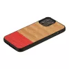 Handyhülle man and wood für iPhone 12 / 12 Pro – Fischgrät Azalea Schwarz