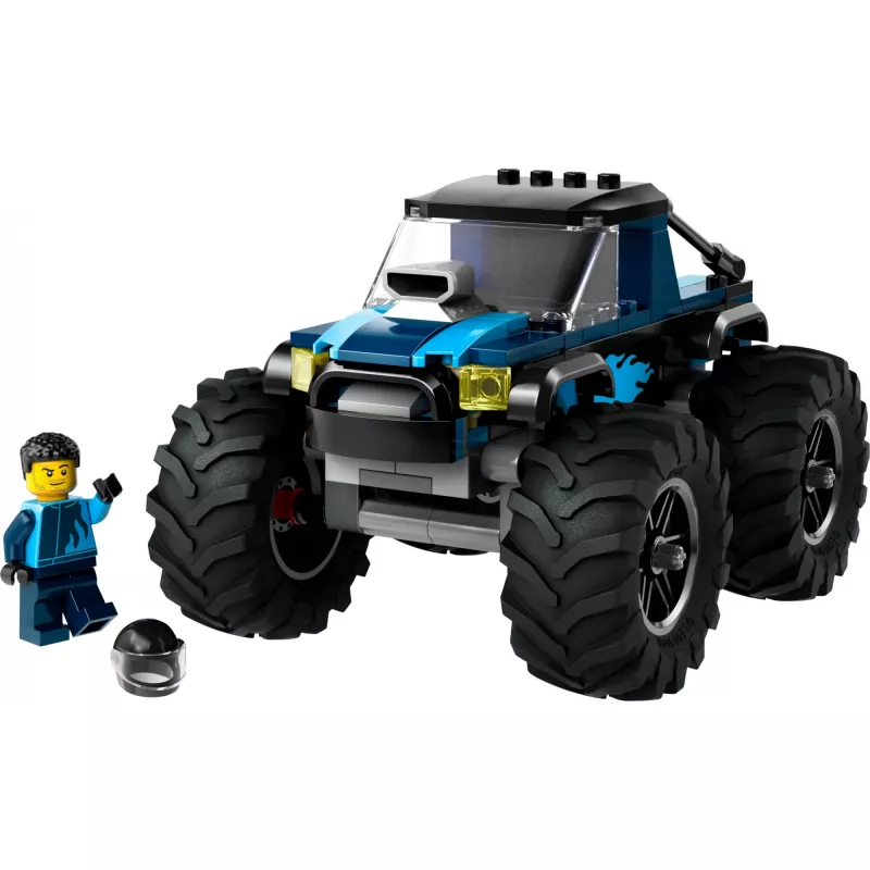 Konstruktionsspielzeug LEGO City 60402 Blauer Monster Truck mit großen Reifen, 148 Teilen, 1 Minifigur, Alter 5+