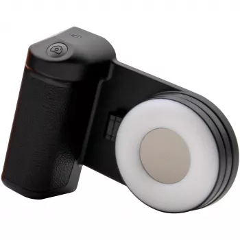 Selfie-Licht RealPower Selfie MagFree LED Schwarz Weiß ABS PU