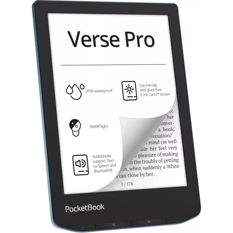 PocketBook Verse Pro e-book reader Touchscreen 16 GB Wi-Fi Schwarz, Blue