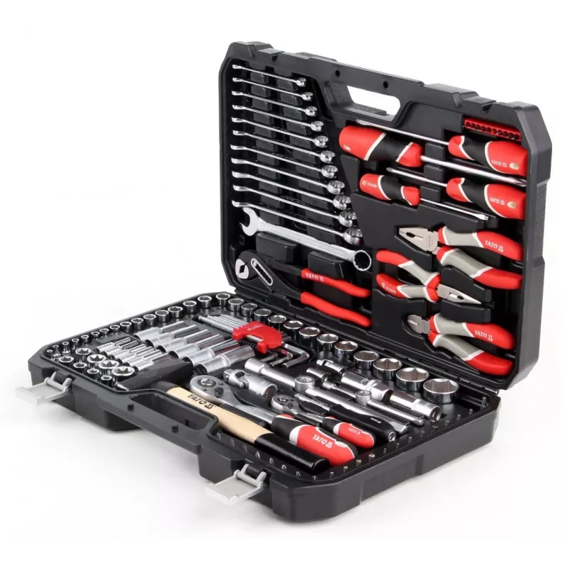 Yato YT-38901 XXL Schlüssel-/Werkzeugsatz, 1/4–1/2 Zoll, 122-teilig