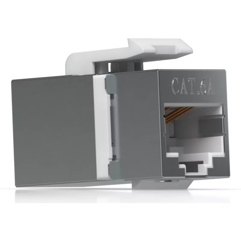 Keystone-Kupplung Ubiquiti UACC-Keystone-Coupler-C6A Flach Edelstahl RJ-45