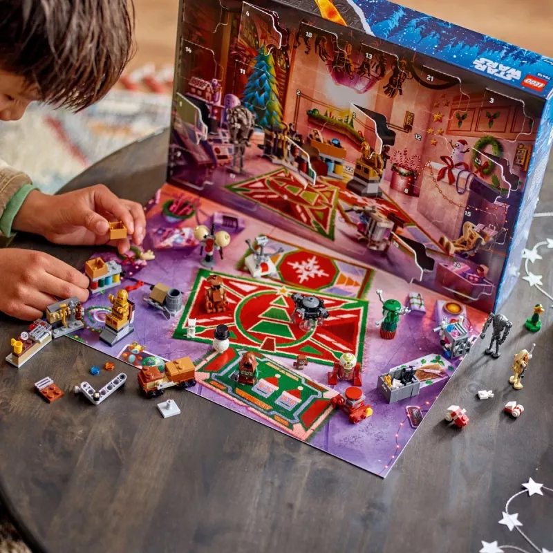 LEGO Star Wars Adventskalender 2025 — Set 75418, saisonale baubare Minifiguren und Modelle