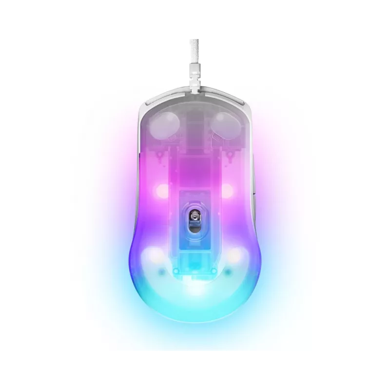 Gaming-Maus STEELSERIES Rival 3 Gen 2 — optisch, 8500 DPI, kabelgebunden USB Typ-A, rechtshändig, weiß, 77 g