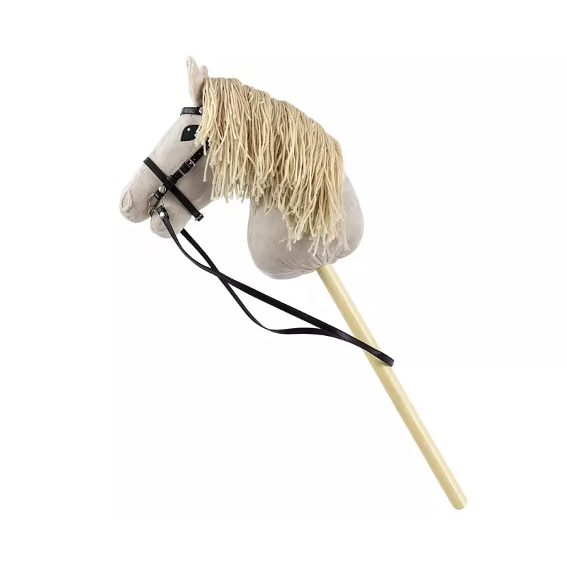 Plüsch-Steckenpferd Milly Mally 6626 Hellgrau – milly mally Kuscheltier, Steckenpferd zum Reiten