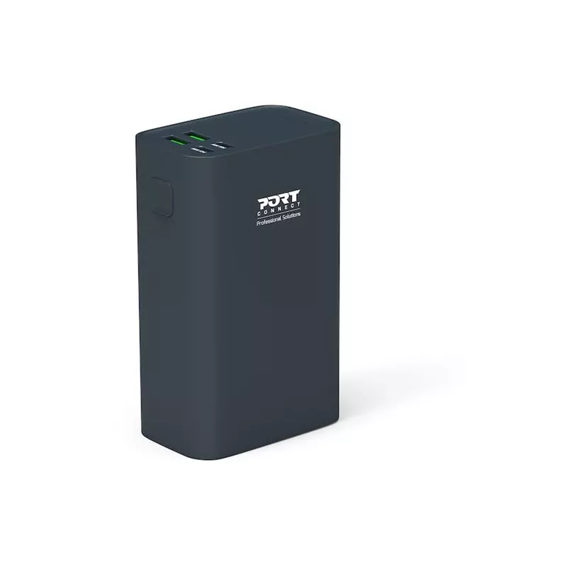 PORT CONNECT Externer USB-C Akku PD | 26800 mAh | Blau