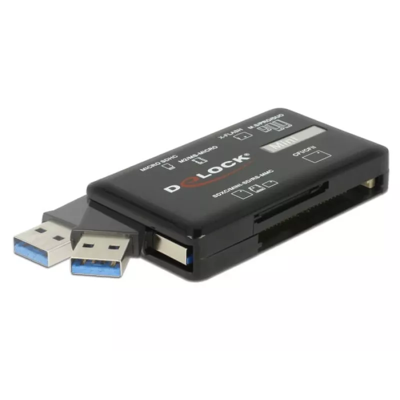 DeLOCK SuperSpeed USB Kartenleser CF SD Micro SD MS M2 xD 5 Gbps