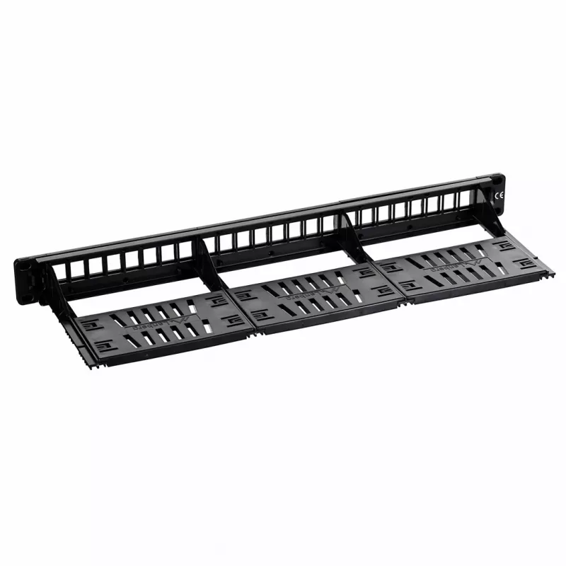 Patchpanel 1U LANBERG PPKS-1124-B, 24 Ports, 1U, ABS, schwarz, 482,6×44,5×154 mm