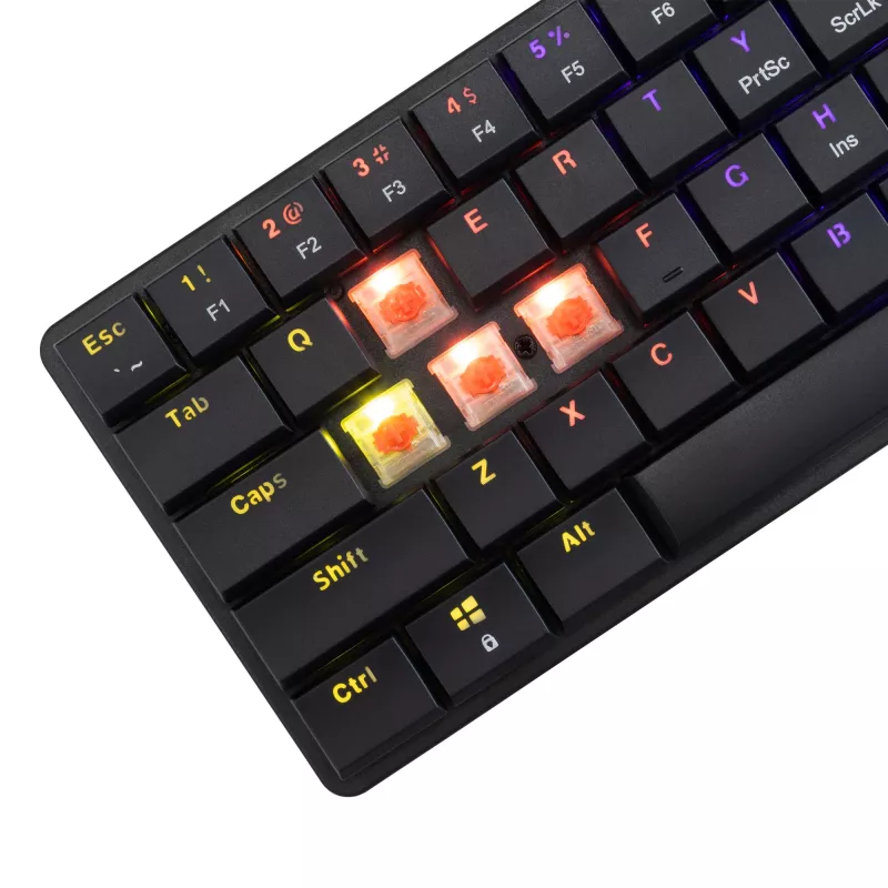 Mechanische Tastatur White Shark Nagamaki Schwarz — US-Layout, rote mechanische Schalter