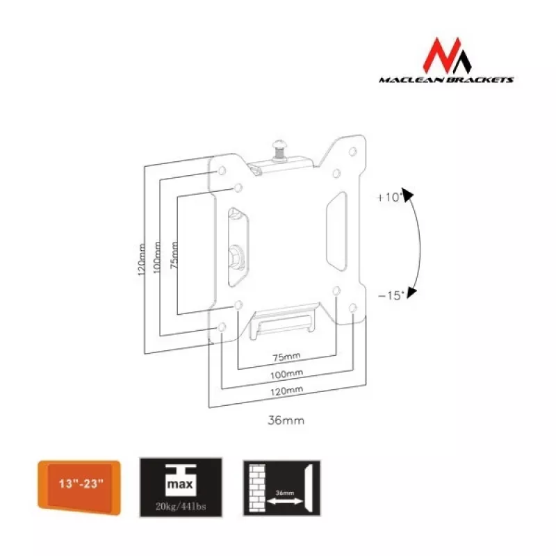 Universalhalterung für TV oder Monitor MC-596 13-23 VESA 100x100 20kg