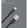 USB-Kabel Orsen S9M A auf Micro USB 2.1A 1 m schwarz