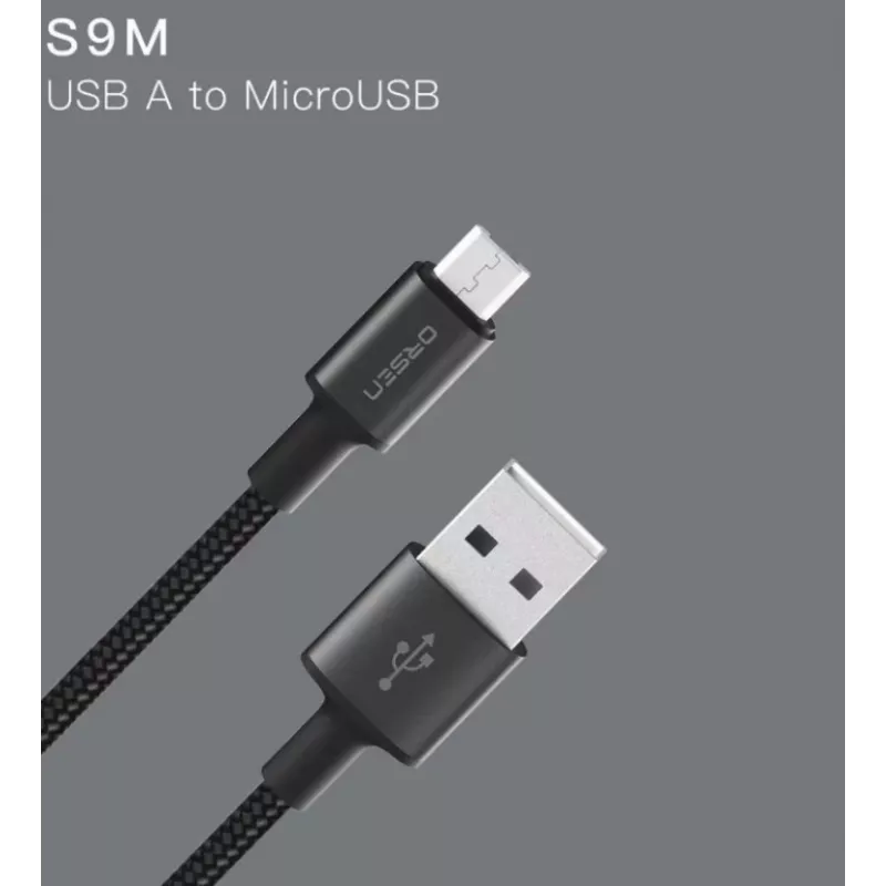 USB-Kabel Orsen S9M A auf Micro USB 2.1A 1 m schwarz
