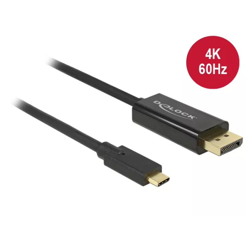 DeLOCK 85256 Videokabel-Adapter 2 m USB Type-C DisplayPort Schwarz