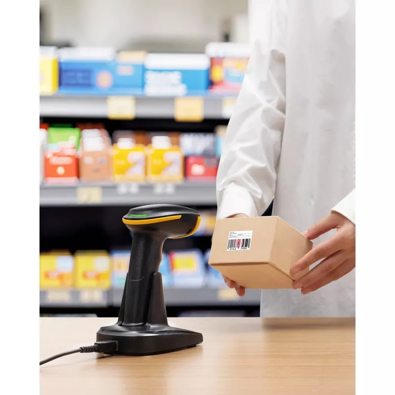 Barcode-Scanner Inateck BCST-36 — kabelgebundene USB-Verbindung, ergonomisches Design, schwarz