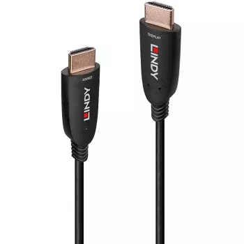 Lindy 15m Glasfaser-Hybrid HDMI 8K60 Kabel, 15 m, HDMI Typ A (Standard), HDMI Typ A (Standard), 48 Gbit/s, Schwarz