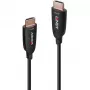 Lindy 15m Glasfaser-Hybrid HDMI 8K60 Kabel, 15 m, HDMI Typ A (Standard), HDMI Typ A (Standard), 48 Gbit/s, Schwarz