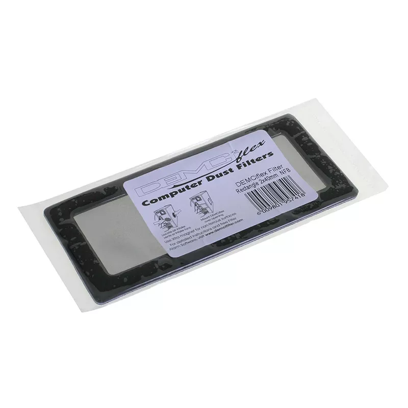 Staubfilter DEMCiflex Standard für 2 x 40-mm-Lüfter, schwarz, 130,7×60 mm