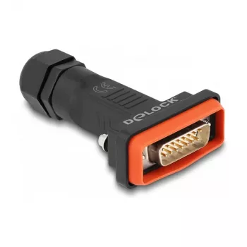 DeLOCK D-Sub 15-pin Stecker mit Gehäuse IP67 wasserdicht