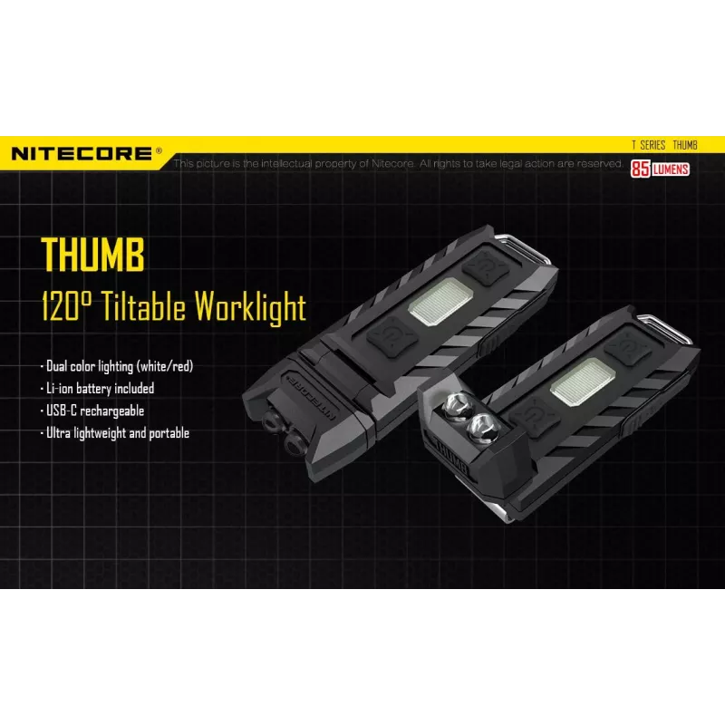 Taschenlampe T-Serie 85 LUMENS/THUMB Nitecore