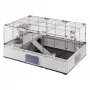 Käfig FERPLAST Modular 2 für Kaninchen und Meerschweinchen 109 x 72 x 56 cm, Metall, grau, Stababstand 23 mm